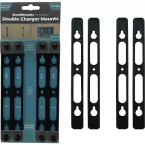 Stealth Mounts Charger Mount For Makita DC18RD Double Charger Black