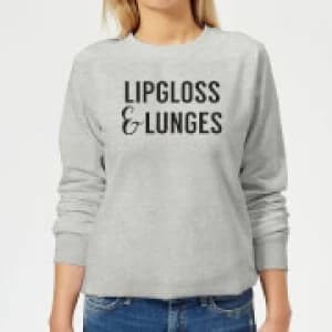 Lipgloss and Lunges Womens Sweatshirt - Grey - 3XL