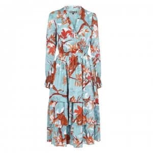Biba Dobby Tier Dress - Printed
