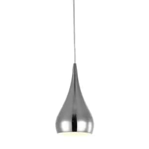 Elba Dome Pendant Ceiling Light, Silver, 1x E14