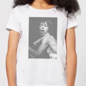 Rolling Stones Mick BW2 Womens T-Shirt - White - 3XL