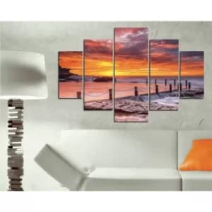 ST186 Multicolor Decorative MDF Painting (5 Pieces)