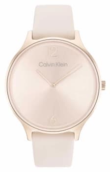 Calvin Klein 25200009 Pink Dial Pink Leather Strap Watch