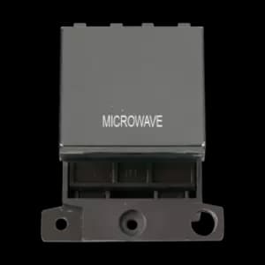 Click Scolmore MiniGrid 20A Double-Pole Ingot Microwave Switch Black Nickel - MD022BN-MW
