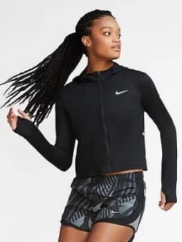 Nike Running Long Sleeve Element Zip Top - Black Size M Women