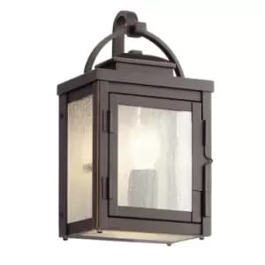 Kichler Carlson Outdoor Wall Lantern Rubbed Bronze, IP44