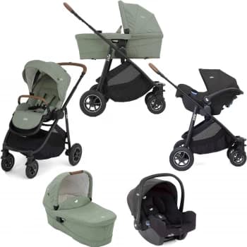 Joie Versatrax (i-Snug) Travel System with Carrycot - Laurel Green