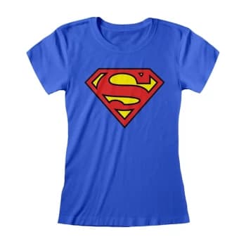 DC Superman - Logo Womens Small T-Shirt - Blue