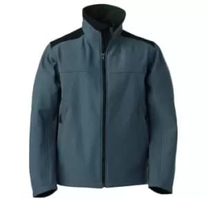 Russell Workwear Mens Softshell Breathable Waterproof Membrane Jacket (2XL) (Convoy Grey)