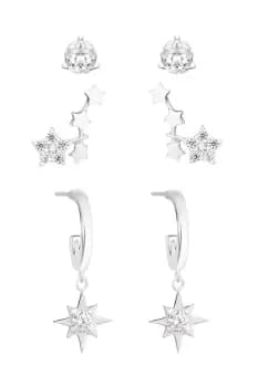 Sterling Silver 925 Star Multipack Earrings