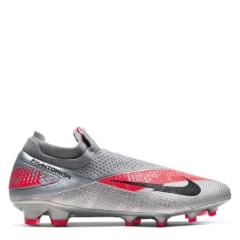 Nike Phantom Vision 2 Elite Junior Firm Ground Football Boots - Grey/Black