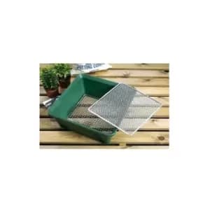 Garden Sieve Riddle 2 in 1 Sieve Green Made From Tough Galvanised Wire - Garland