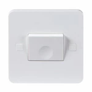 KnightsBridge Pure 9mm 10A White 1G 3 Pole 230V Electric Fan Isolator Switch