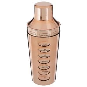 Premier Housewares 500ml Recipe Cocktail Shaker - Rose Gold