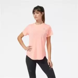 New Balance Accelerate Hi-Viz SS Womens Running Top - Pink
