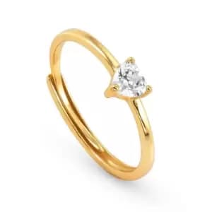 Nomination Sentimental Gold Plated Heart CZ Ring