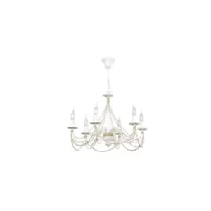 Tori White Multi Arm Chandelier 5x E14