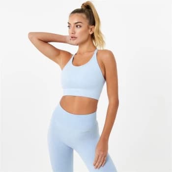 USA Pro Seamless Adjustable Sports Bra - Blue