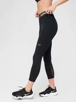 Nike Pro Training 365 Crop Legging - Black, Size L, Women