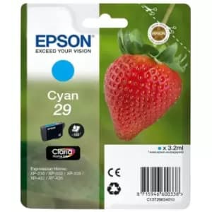Epson Ink/29 Strawberry 3.2ml Cyan - C13T29824022