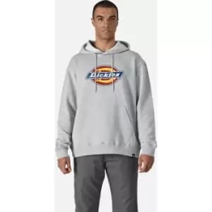 Dickies Logo Graphic Fleece Hoodie Heather Grey L