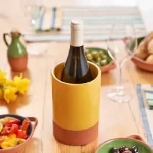 Dexam Sintra Glazed Terracotta Wine Cooler Yellow