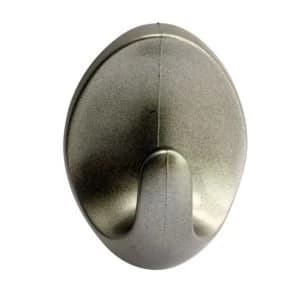 BQ Silver Effect ABS Robe Hook Pack of 2