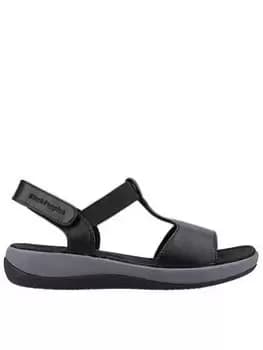 Hush Puppies Sylvie Wedge Sandal, Black, Size 3, Women