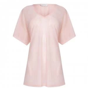 Golddigga Mesh Cover Up T Shirt Ladies - Blush