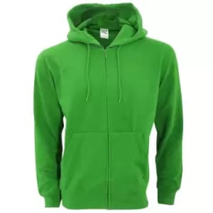 SG Mens Plain Full Zip Hooded Sweatshirt (S) (Green)