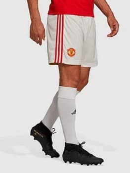 adidas Manchester United Mens 21/22 Home Shorts - White Size XL Men