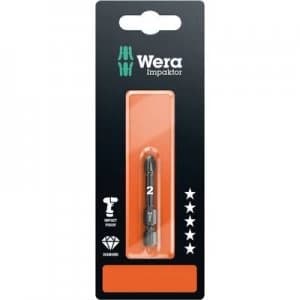 Wera 855/4 IMP DC SB SiS Philips bit PZ 2 Tool steel DLC coated F 6.3