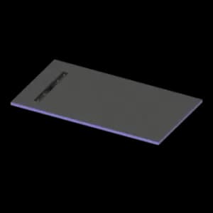 Blue Rectangular Wet Room Shower Tray with End Waste Position 1600 x 900mm - Live Your Colour