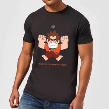 Disney Wreck it Ralph This Is My Happy Face Mens T-Shirt - Black - 3XL - Black