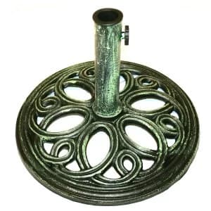 Charles Bentley 12KG Cast Iron Round Parasol Base - Green