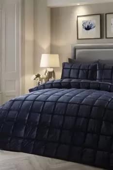 'Brighton Square' Soft Velvet Box Stitched Duvet Cover Set