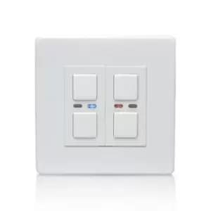 Lightwaverf White Flat Screwless Dimmer Switch