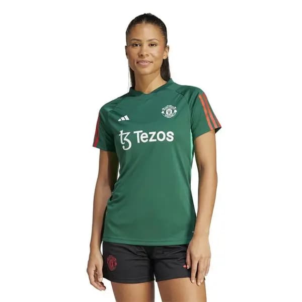 adidas Manchester United Tiro 23 Training Jersey 2023 2024 Womens Licensed Short Sleeve T-Shirts 8 (XS) Green 37924715310