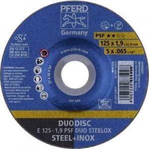 PFERD 62012630 E 125-1,9 PSF DUO STEELOX Grinding disc (off-set) 125mm 22.23mm 10 pc(s)