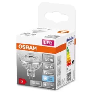 Osram 50W Glass Non-Dimmable GU5.3 Spotlight LED Bulb - Cool White