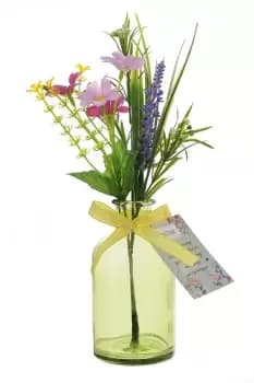 The Cottage Garden Green Glass Flower Vase