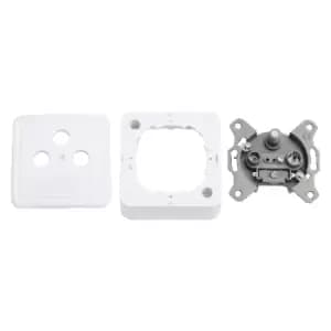 LogiLink CA1003 outlet box Type F Silver,White