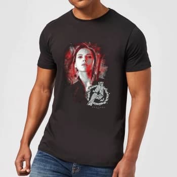 Avengers Endgame Black Widow Brushed Mens T-Shirt - Black - 3XL - Black