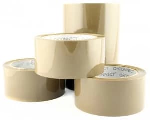 Qconnect Packaging Tape Low Noise Brown - 6 Pack