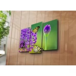 3PATK-79 Multicolor Decorative Canvas Painting (3 Pieces)