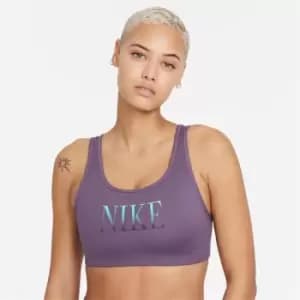 Nike Swoosh Graphic Sports Bra Womens - Grey