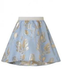 Monsoon Girls Tulip Jacquard Skirt - Blue
