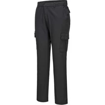 Portwest - Black Sz 28 Short Stretch Slim Combat Work Trouser