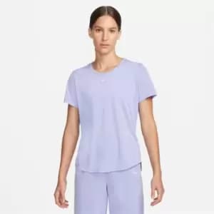 Nike Dri-FIT One Womens Standard Fit Short-Sleeve Top - Purple