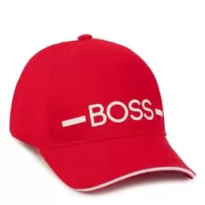 Boss Junior Print Logo Cap - Red
